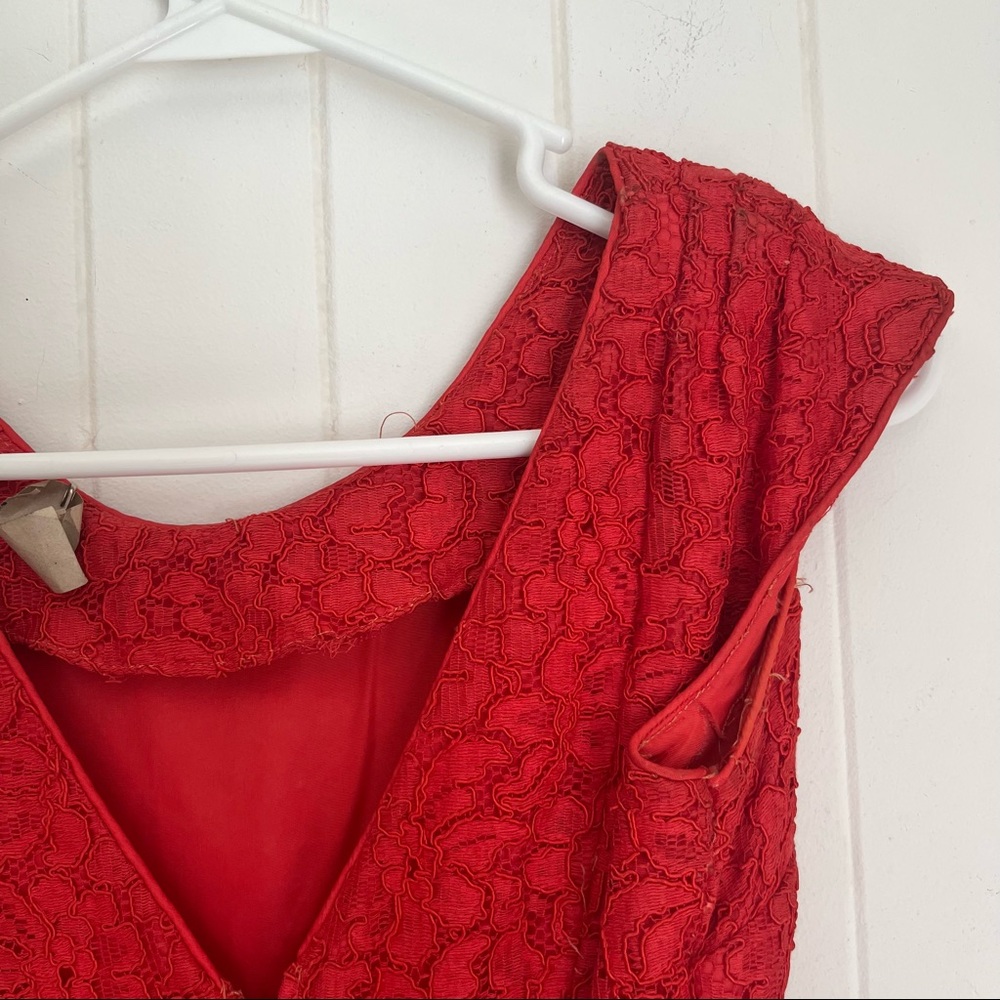 Vintage Red Lace Dress - Picture 7 of 13